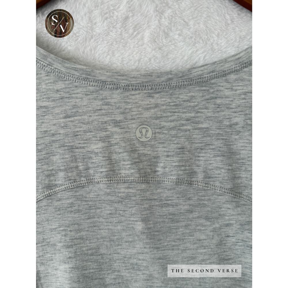 Lululemon Activewear Top Light Heather Grey To The Point Tank Size 10 - Picture 7 of 12